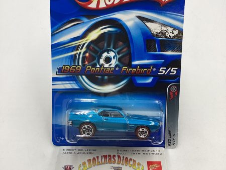 2006 Hot wheels #100 1969 Pontiac Firebird redline Blue 37D Fashion