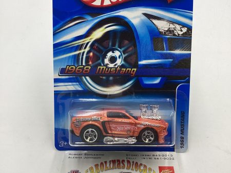 2006 Hot Wheels #128 1968 Mustang Tooned Orange 24B Online Sale