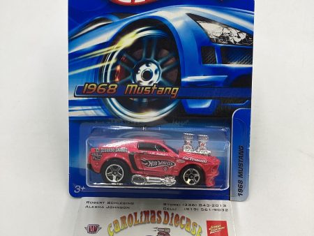 2006 Hot Wheels #128 1968 Mustang Tooned Pink 24B Hot on Sale