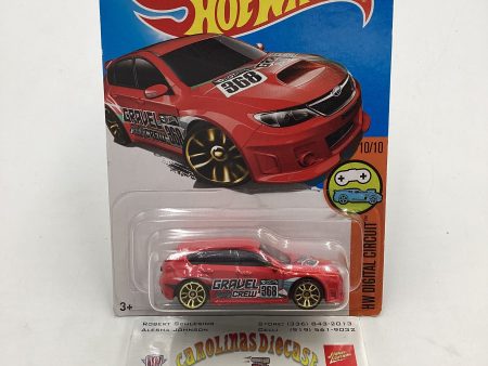 2016 Hot Wheels Digital Circuit #30 Subaru WRX STI Red 89D For Sale