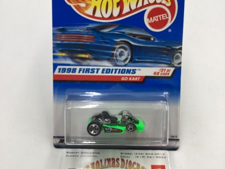 1998 First Edition Hot Wheels #651 Go Kart Green 114A For Discount