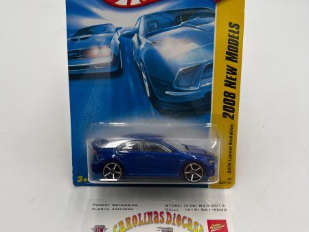 2008 Hot Wheels New Models #23 2008 Lancer Evolution Blue 92D Supply