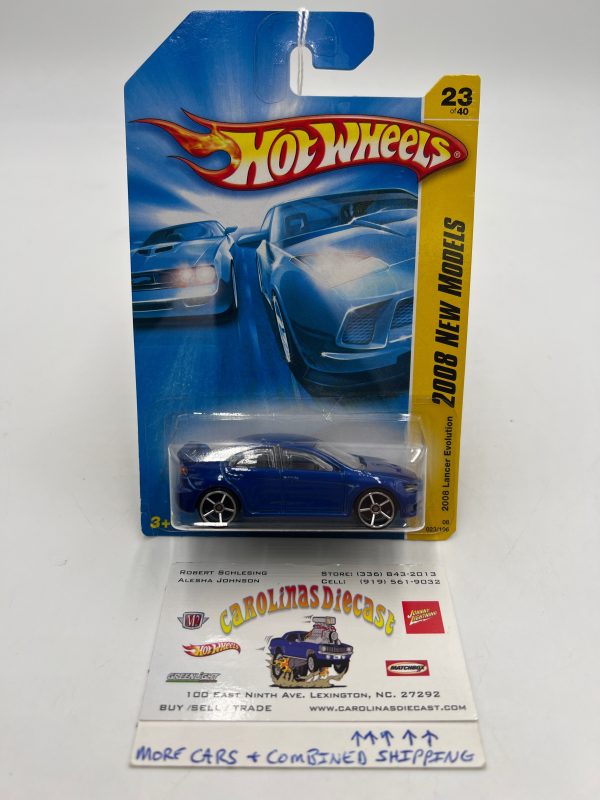 2008 Hot Wheels New Models #23 2008 Lancer Evolution Blue 92D Supply