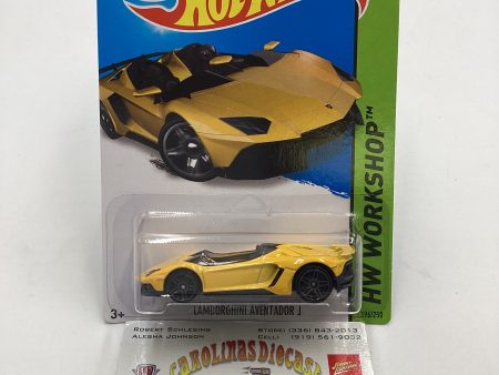 2014 Hot Wheels Workshop #196 *Error* Lamborghini Aventador J Yellow 102C Hot on Sale