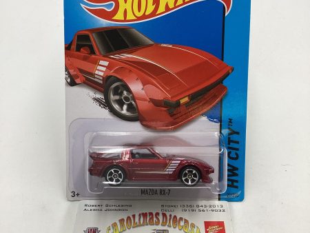 2014 Hot Wheels HW City #21 Mazda RX-7 Red 86E For Cheap