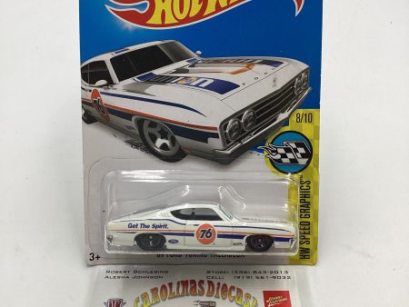 2016 Hot Wheels #183 Speed Graphics 69 Ford Torino Talladega White 31D For Sale