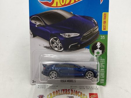 2016 Hot wheels HW Green Speed #242 Tesla Model S (Roof Rub) 50B Online Sale