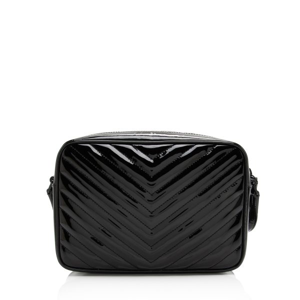 Saint Laurent Matelasse Patent Leather Monogram Lou Camera Bag 23056 For Sale