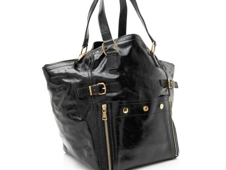 Saint Laurent Patent Leather Downtown Large Tote 23143 on Sale