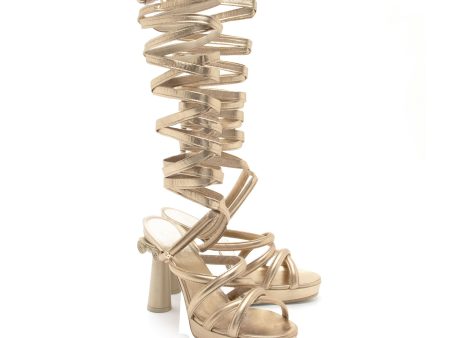 Chanel Metallic Leather Gladiator Strappy Sandals - Size 9B   39B (rARysY) Discount