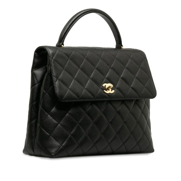 Chanel Caviar Kelly Top Handle Handbag (RFopJM) For Sale