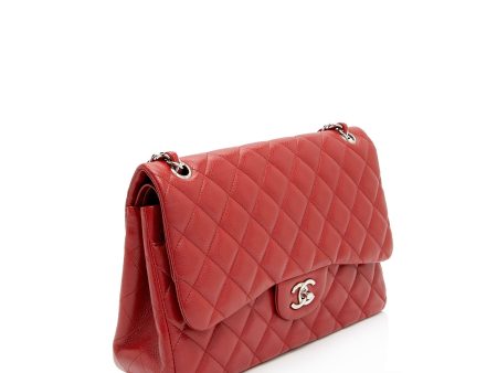 Chanel Caviar Leather Classic Jumbo Double Flap Bag (SJeAZK) Cheap