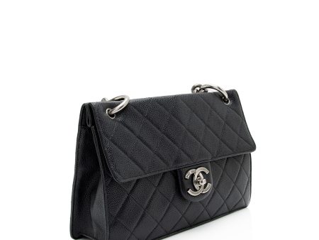 Chanel Caviar Leather Retro Class Medium Flap Bag (6qTNHe) Online now