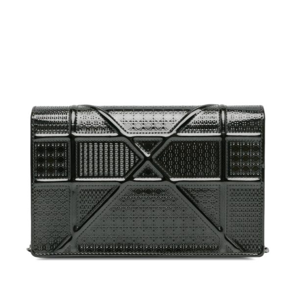 Dior Metallic Patent Microcannage Diorama Wallet on Chain (PbiarO) Online Hot Sale