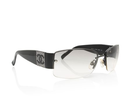 Chanel Crystal CC Rimless Sunglasses (ld0I8o) Supply