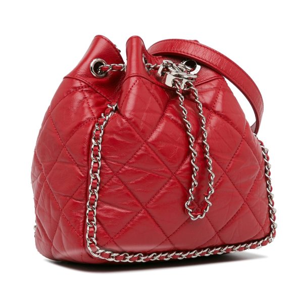 Chanel Aged Calfskin Chain Around Drawstring Bucket (i7MvxX) Online Sale