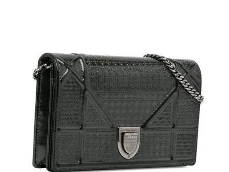 Dior Metallic Patent Microcannage Diorama Wallet on Chain (PbiarO) Online Hot Sale