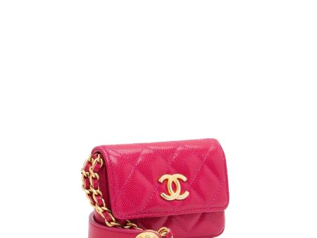 Chanel Caviar Leather Twist You Buttons Flap Chain Belt Bag (Ndcd5I) Hot on Sale