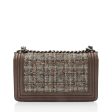 Chanel Tweed Paris-Edinburgh Old Medium Boy Bag (PnHCww) on Sale