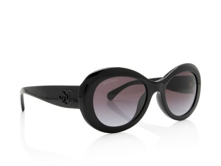 Chanel Crystal CC Oval Sunglasses (oOSxqG) Online