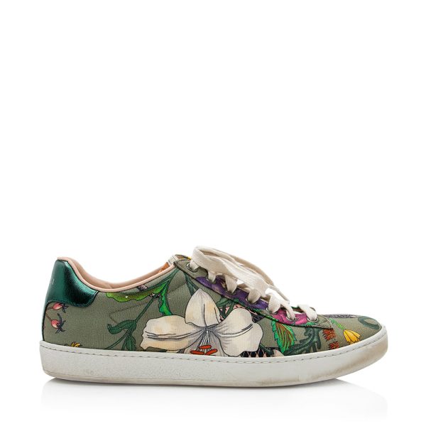 Gucci Canvas Floral Ace Sneakers - Size 8.5   38.5 (20918) Supply