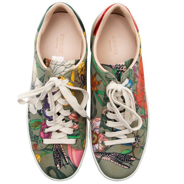 Gucci Canvas Floral Ace Sneakers - Size 8.5   38.5 (20918) Supply