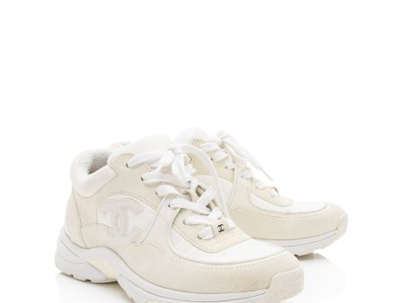 Chanel Suede Calfskin CC Sneakers - Size 7.5   37.5 (nLOm4F) For Discount