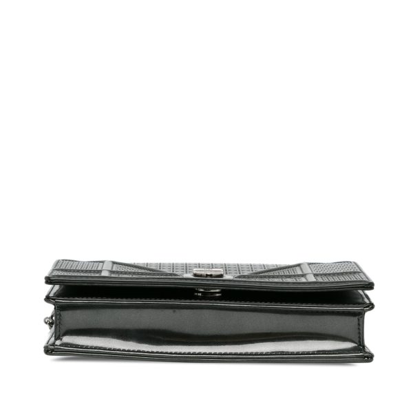 Dior Metallic Patent Microcannage Diorama Wallet on Chain (PbiarO) Online Hot Sale