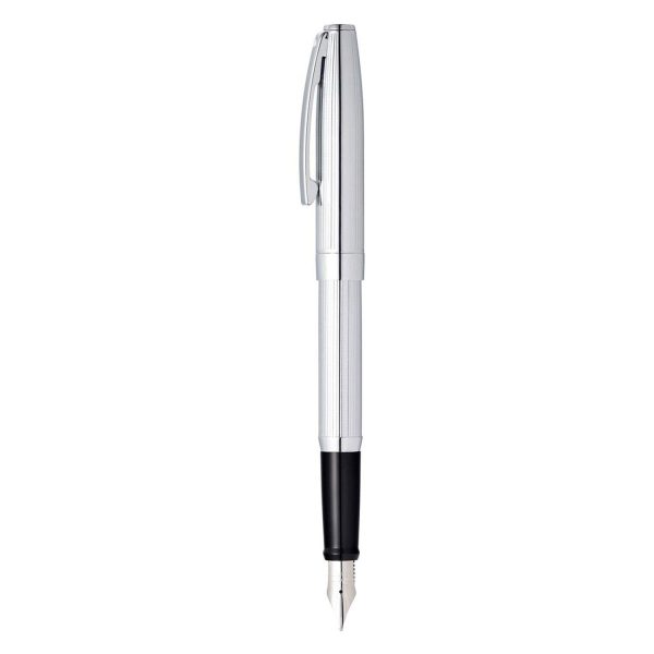 Sheaffer Sagaris Fountain Pen, Chrome - Steel Nib Hot on Sale