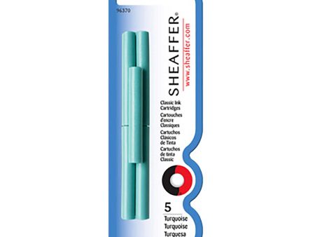 Sheaffer Skrip Ink Cartridge, Turquoise - Pack of 5 Sale