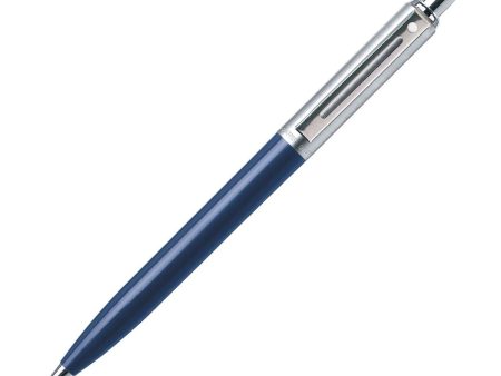 Sheaffer Sentinel Ball Pen - Blue & Brushed Chrome For Sale